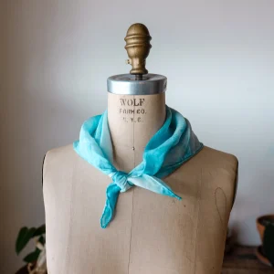 Indigo-Dyed Silk Scarf
